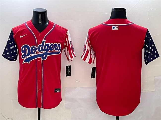Men%27s Los Angeles Dodgers Blank Red Limited Stitched Jersey